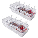 2 Pieces of Kitchen Transparent Seasoning Box, Spice Jar, Plastic Storage Container