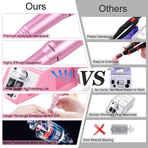 Professional Machine Manicure Pedicure Kit Electric Nail Art File Drill