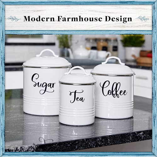 Home Acre Designs Kitchen Canisters Set of 3 - Airtight Tea, Sugar & Coffee Containers