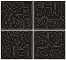PACON Pacon 4" Self-Adhesive Uppercase and Lowercase Letters, 154-Count,Black