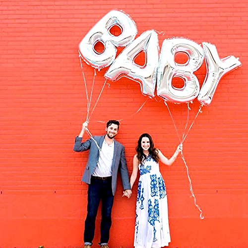 16 Inch Silver Letter Balloons Mylar Foil Alphabet Letter A-Z Balloons Set