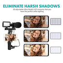 Movo Smartphone Vlogging Kit V7 with Grip Rig, Stereo Microphone, LED Light