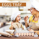 Egg Container For Refrigerator - 14 Egg Container With Lid & Handle, Egg Holder For Refrigerator, Egg Storage & Egg Tray (Pack of 1)