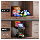 Under Sink Organizer storage, 2-Tier Pull-Out Kitchen Under Sink Storage Box