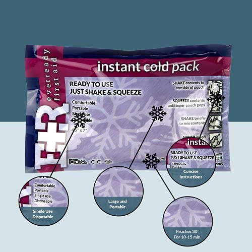 Disposable Cold Compress Therapy Instant Ice Pack for Injuries 4.5" x 7" - 6 Pack