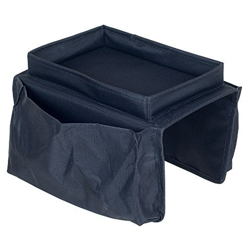 6 Pocket Arm Rest Organizer with Table-Top, Black