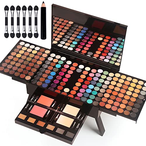 190 Colors Cosmetic Make Up Gifts Combination with Eyeshadow Facial Blusher Eyebrow