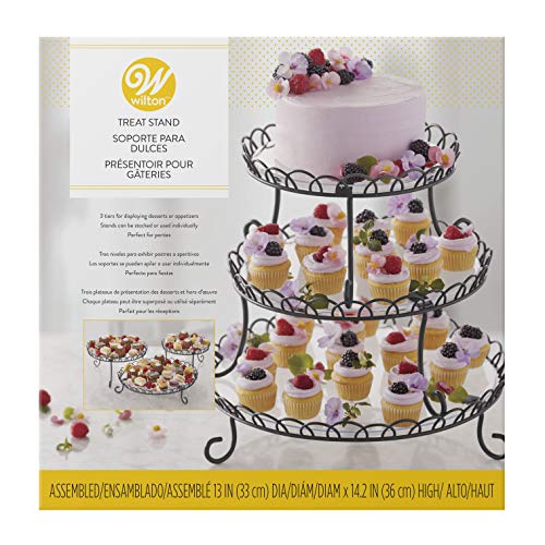 Wilton 3-Tier Customizable Scalloped Dessert and Cake Stand, 13-Inch