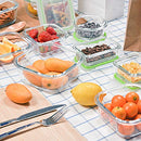 Glass Food Storage Containers with Lids, [24 Piece] Airtight Glass Storage Containers