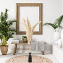 Black Ceramic Vase for Pampas Grass, Modern Boho Home Decor Style
