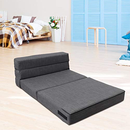 Fold Sofa Bed Couch Memory Foam with Pillow Futon Sleeper Chair Guest Bed