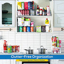 Set of 8 Pantry Organizers-Includes Organizers - Clear Plastic Pantry Storage Racks