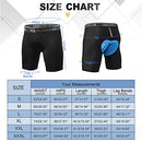 Men's Cycling Underwear, 3D Padded Bike Shorts,Quick Dry Breathable Bicycle Leggings