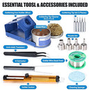 Safe 2 in 1 Soldering Iron Hot Air Rework Station °F /°C with Multiple Functions