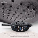 Cast Iron Skillet Set with Lids - 8"+10"+12"-inch Pre-Seasoned Covered Frying Pan Set