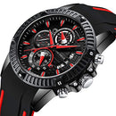 Men’s Stylish Wrist Watch, Genuine Silicone Strap Sport Watch