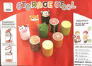 Storl Organizer Storage Stool for Toy and Cloth and Kids Stool (Watermelon, 12Wx13H)