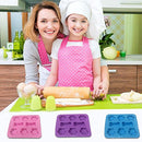 3 Pcs Silicone Molds Puppy Dog Paw & Bone Shaped 2 in 1, 8-Cavity