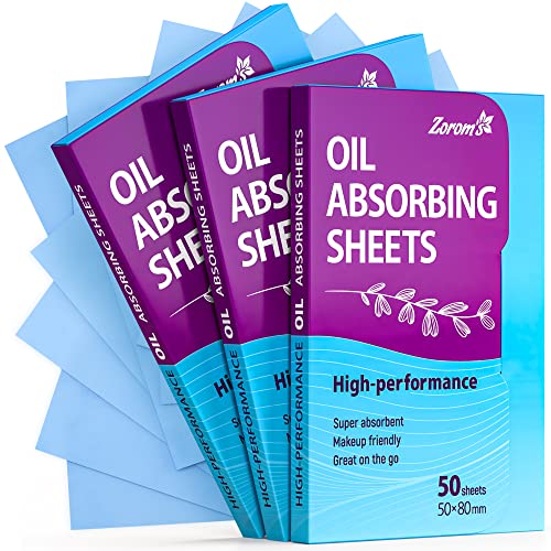 High-Performance Oil Blotting Sheets for Face - 3 pack (150 sheets) - Makeup Friendly