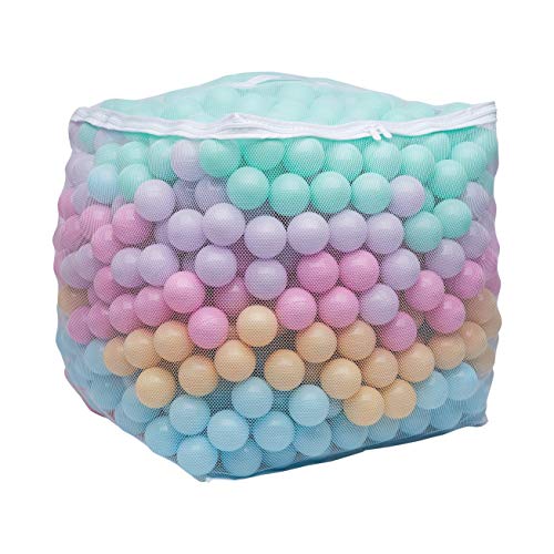 BPA Free Plastic Ball Pit Balls with Storage Bag (2.3” Diameter)