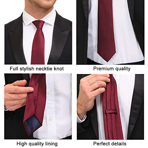 Men's Necktie Classic Silk Tie Woven Jacquard Neck Ties 6 PCS