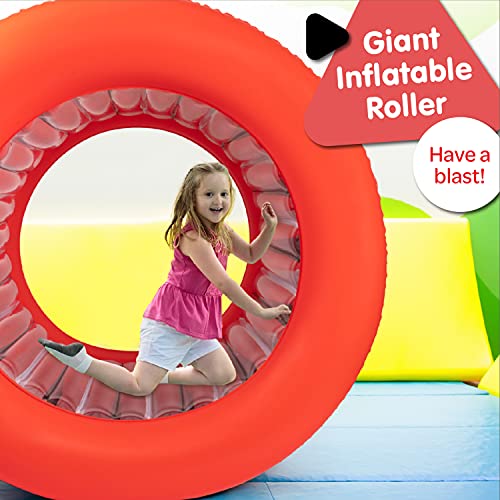 Inflatable Rolling Wheel | Giant Inflatable Wheel | Outdoor Activities for Kids and Adults Families Playtime | Inflatable Outdoor Toys | Giant Inflatable Wheel 51" Diameter