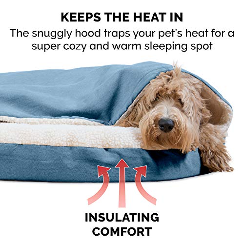 Cooling Gel Foam Pet Bed for Dogs and Cats - Sherpa and Suede Snuggery Blanket