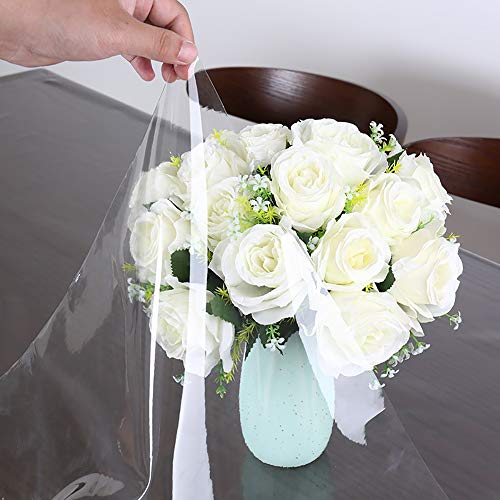 Clear Vinyl Tablecloth Protector Waterproof/Oil-Proof Rectangle Plastic Transparent