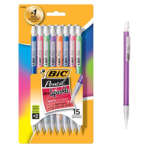 Mechanical Pencil, Medium Point (0.7mm), Fun Design With Colorful Barrel, 15-Count