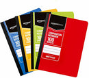 Wide Ruled Composition Notebook, 100 Sheet, Assorted Solid Colors, 4-Pack