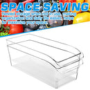 Refrigerator Organizer Bins, 8 Pack Clear Plastic Food Organizers with Handles