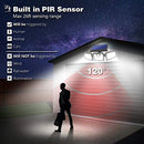Solar Lights Outdoor, AmeriTop 128 LED 800LM Wireless LED Solar Motion Sensor