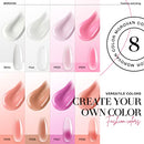 Poly Gel Nail Kit 48W LED Nail Lamp Nail Extension Gel 8 Pcs 0.5oz with Other Basic Poly