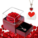 Rose with I Love You Necklace, Birthday Gifts for Women Mom Girlfriend Wife, Romantic