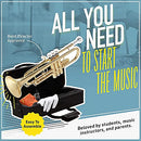 Trumpets for Beginner or Advanced Student w/Case, Cloth, Oil, Gloves - Brass Musical Instruments