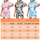 Tie Dye Short Sets Two Piece Outfits - Short Sleeve Shirts for Women Casual Short Shorts Summer Clothes