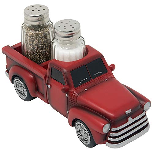 Vintage Pickup Truck Salt and Pepper Shaker Set or Decorative Spice Rack