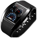Men's Digital Fashion Cobra LED Watches Silicone Iron Triangle Dial Sports Wrist Watch