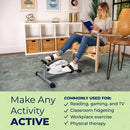 Under Desk Bike Pedal Exerciser - Portable Foot Exercise Cycle for Sitting with LCD Display