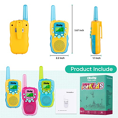 Walkie Talkies for Kids 22 Channels 2 Way Radio Toys with LCD Flashlight 3 KMs Range