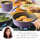 Rachael Ray Cucina Nonstick Cookware Pots and Pans Set, 12 Piece, Lavender