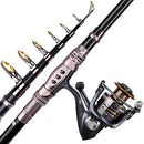 Telescopic Fishing Rod Reel Combos Full Kit, Spinning Fishing Gear Organizer