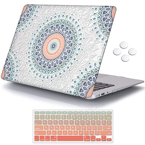 MacBook Air 13 inch Case, Plastic Pattern Hard Shell Case & Keyboard Cover