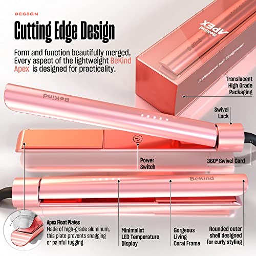 2-in-1 Hair Straightener Flat Iron, Straightener and Curler for All Hairstyles