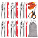 19-piece Seafood Tools Set Scissors & Storage Bag - Nut Cracker Set