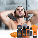 Gift Baskets for Men, Bath Spa Gift Set for Men, 9-Piece Citrus Scented Spa Set