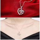 Gifts for Mom Mother Necklace Pendant Sterling Silver for Women Love Heart Mom