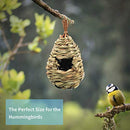 Humming Bird Houses for Outside Hanging, Natural Grass Hanging Bird Hut