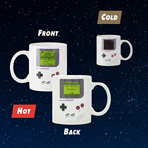 Paladone Gameboy Heat Changing Coffee Mug - Gift for Gamers, Fathers, Coffee