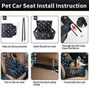 Pet Car Booster Seat Travel Carrier Cage, Washable Bags for Dogs